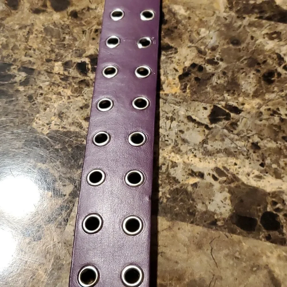 1.5 inch wide purple riveted belt
